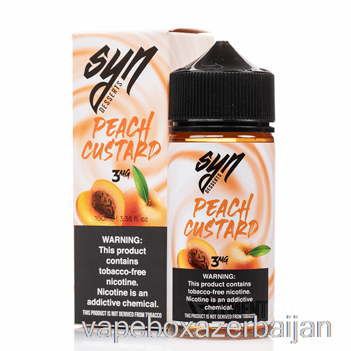 Vape Baku Peach Custard - Syn Liquid - 100mL 0mg